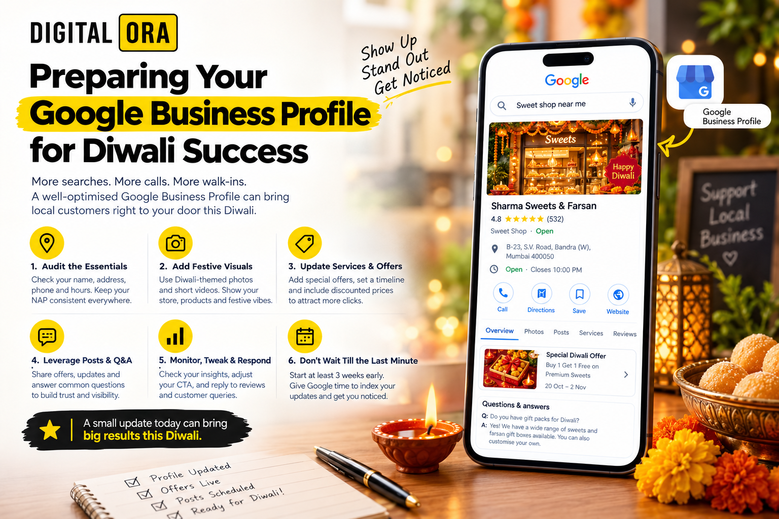 Preparing Your Google Business Profile for Diwali Success - Digital Ora